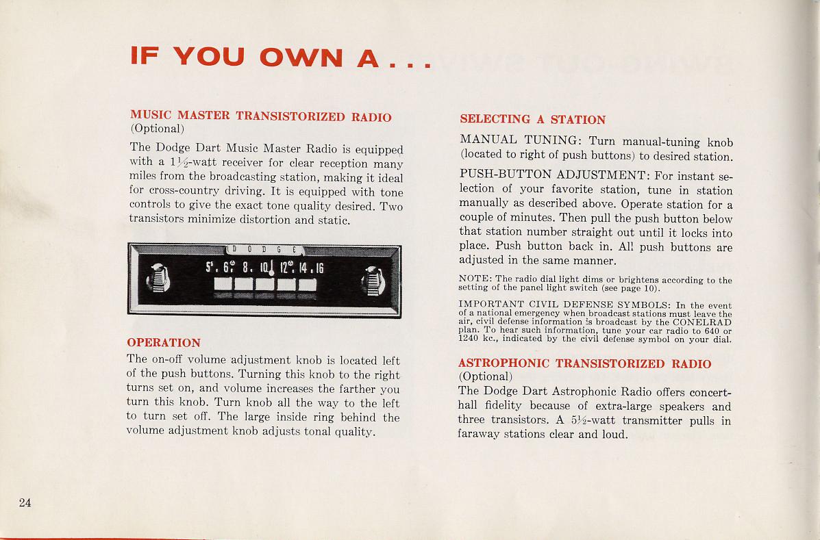 1960 Dodge Dart Owners Manual Page 38
